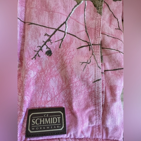 C.E. Schmidt Workwear Real Tree Sherpa Lined Pink Canvas Coat EUC Kids Small - Picture 3 of 9